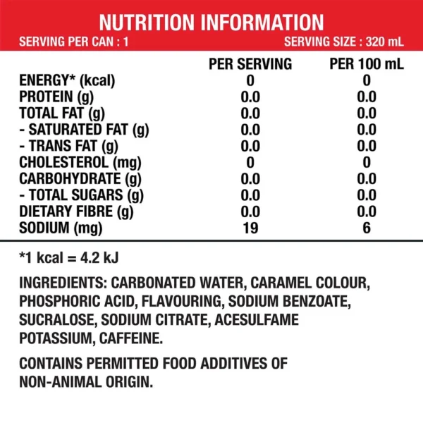 Coca-Cola Zero Sugar Can 320ml x 12 Pack