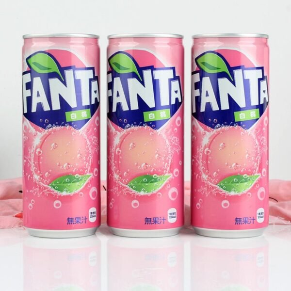 White Peach Flavour Carbonated Soft Drink 250ml