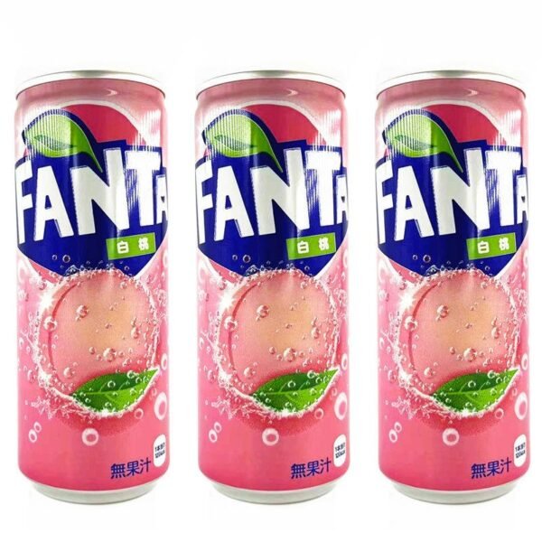 White Peach Flavour Carbonated Soft Drink 250ml