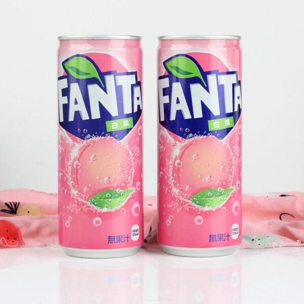 White Peach Flavour Carbonated Soft Drink 250ml