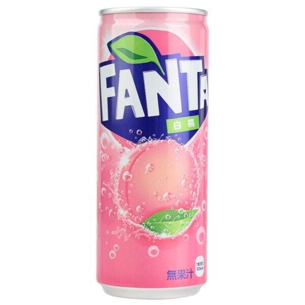 White Peach Flavour Carbonated Soft Drink 250ml