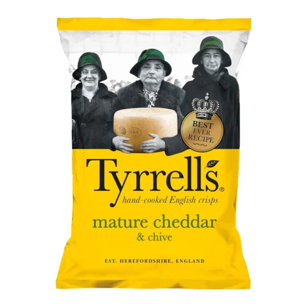 Tyrrells Mature Cheddar & Chive Potato Chips 150g