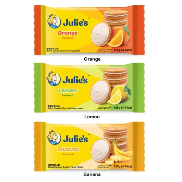 Julie’s Sandwich Biscuits Assorted Flavours