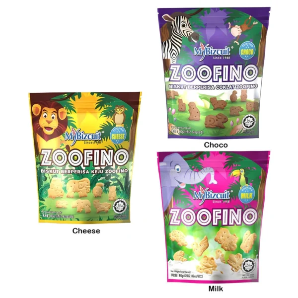 MyBizcuit Zoofino Animal Shape Cookies 80g Assorted Flavours